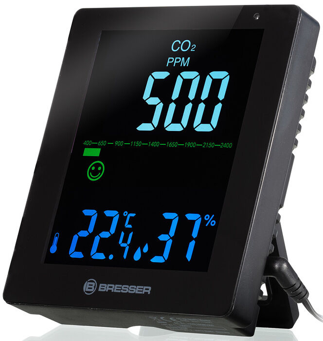 Bresser Air Quality Smile с датчиком CO2, черный барометр
