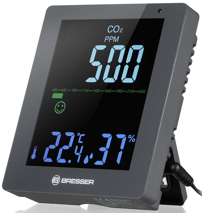 Bresser Air Quality Smile с датчиком CO2, серый барометр