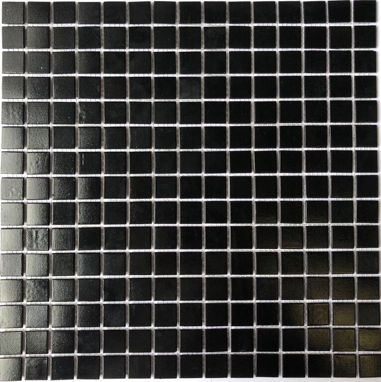 Мозаика стеклянная PIX119 Pixmosaic черная матовая PIX 119