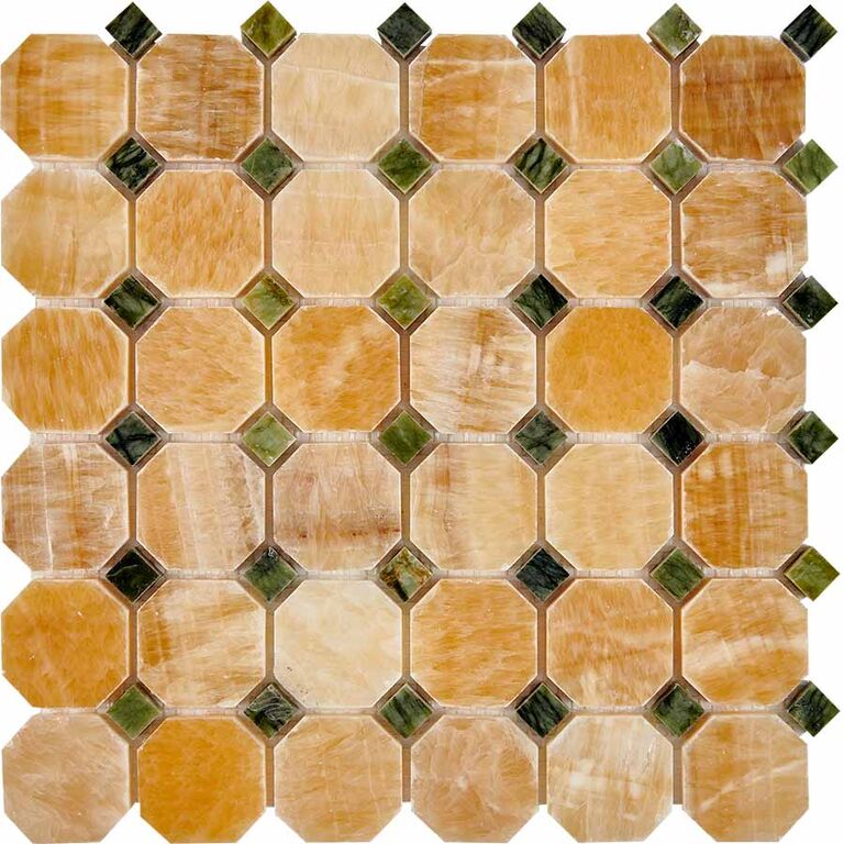 Мозаика из оникса PIX210 Pixmosaic PIX 210 Honey onyx, Dondong желтая зеленая