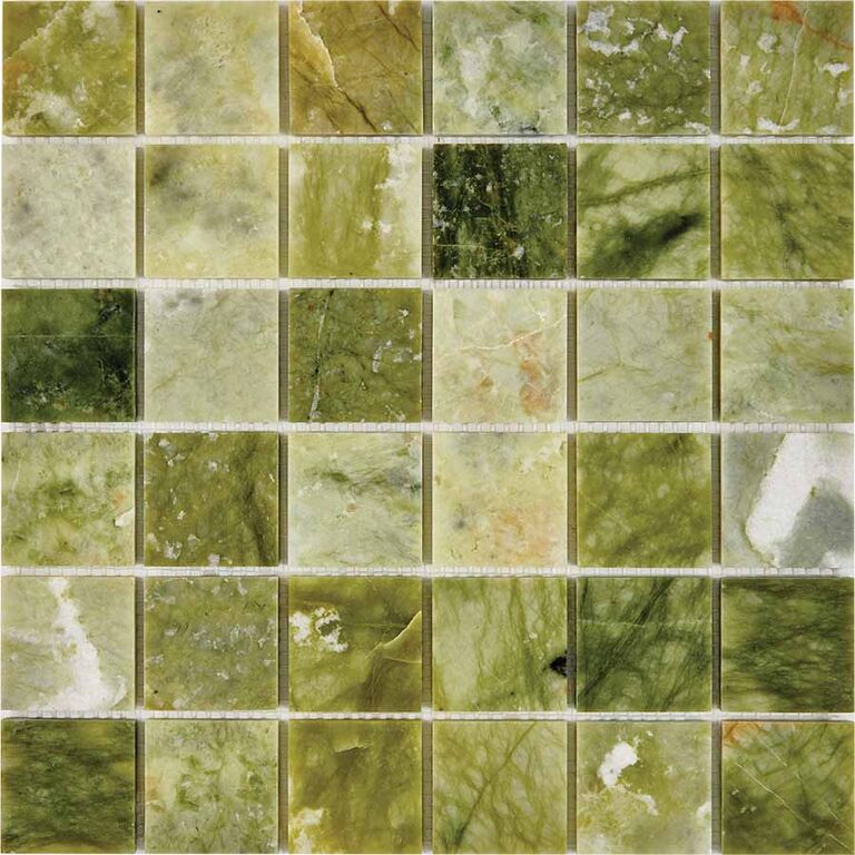 Мозаика каменная PIX213 Pixmosaic PIX 213 Dondong полированная зеленая
