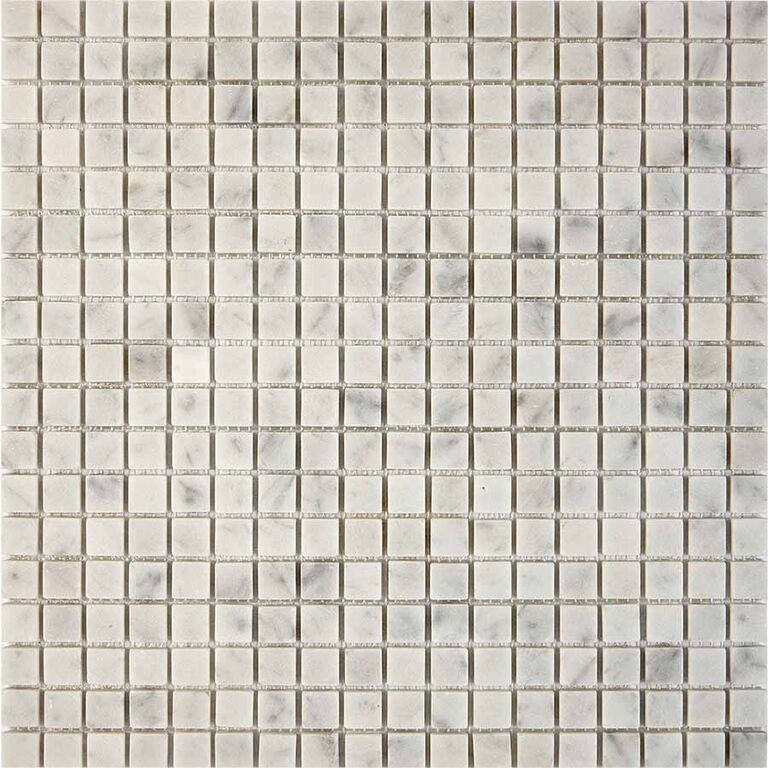 Мозаика каменная PIX239 Pixmosaic PIX 239 Bianco carrara матовая белая серая