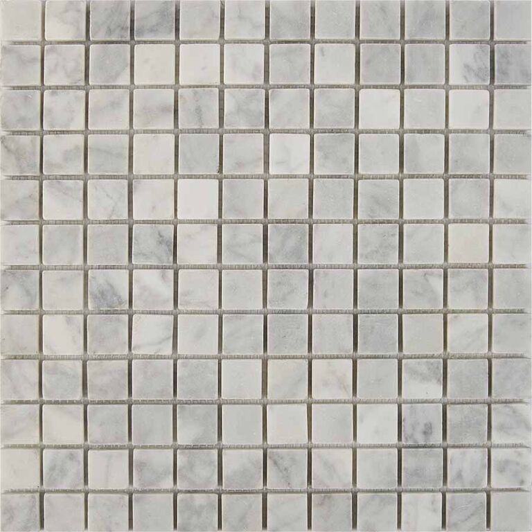 Мозаика каменная PIX240 Pixmosaic PIX 240 Bianco carrara матовая белая серая