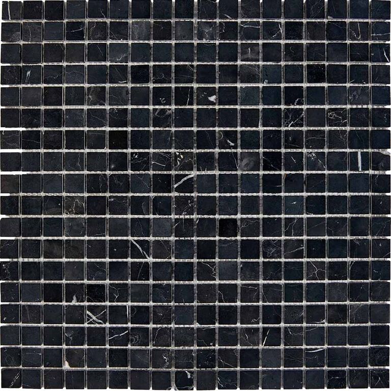 Мозаика каменная PIX244 Pixmosaic PIX 244 Nero Marquna полированная черная