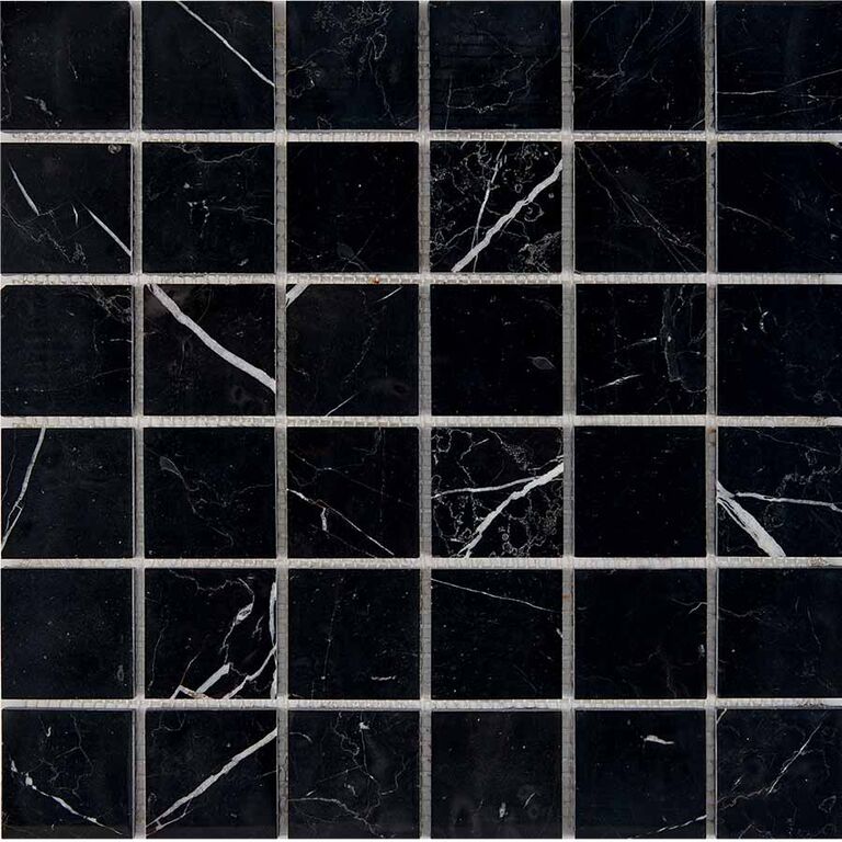 Мозаика каменная PIX246 Pixmosaic PIX 246 Nero Marquna полированная черная