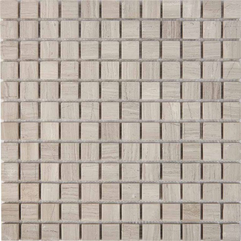 Мозаика каменная PIX256 Pixmosaic PIX 256 White Wooden матовая серая