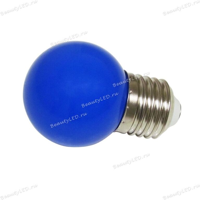 Лампа светодиодная шар 45 2W LED E27, синий (арт. RL-B-E27-G45-2W-B)