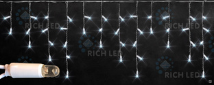 Светодиодная бахрома Rich LED 3х0.5 м, статика, IP65, герметич. колпачок, белый (арт.RL-i3*0.5-CT/W) 