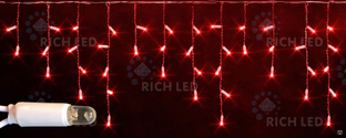 Светодиодная бахрома Rich LED 3х0.5 м, статика, IP65, герметич. колпачок, красный (арт.RL-i3*0.5-CT/R) 