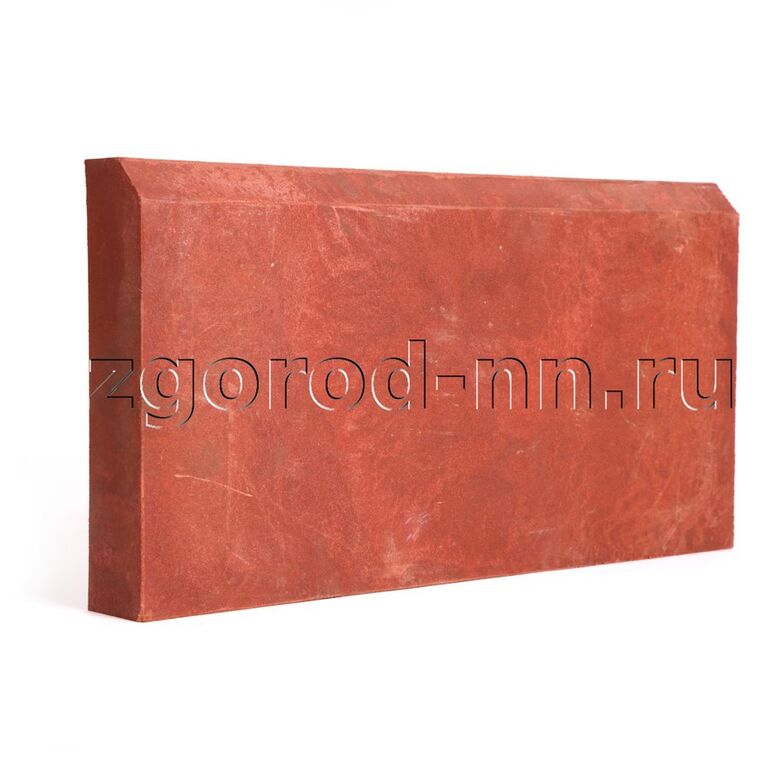 Камень бордюрный полимерпесчаный (500*250*50), кирпично-красный