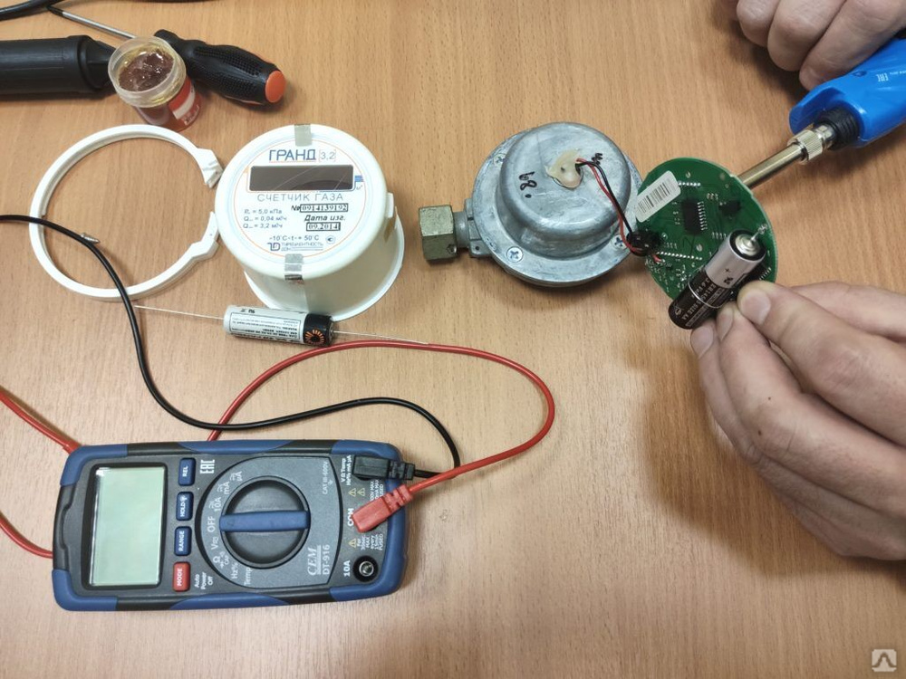 Замена элемента питания в счетчике газа, цена в Ростове-на-Дону от ...