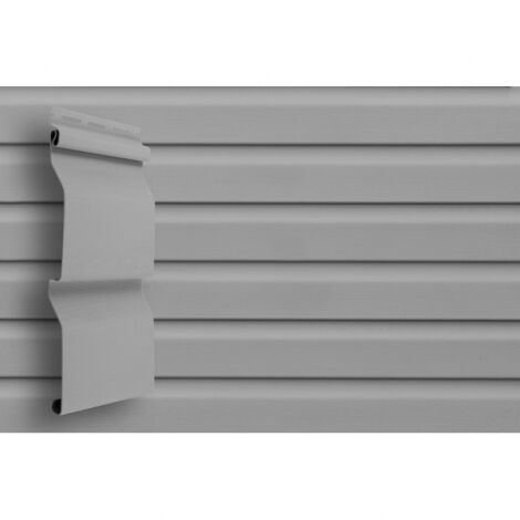 Сайдинг виниловый Grand Line корабельная доска 3600 мм, цвет: серый
