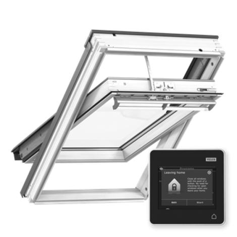 VELUX мансардное окно GGU 007021 INTEGRA, с дистанционным управлением, WhiteLine, 94x118 см