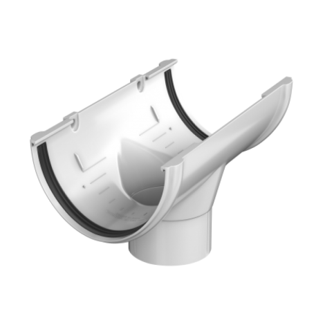 Воронка желоба, Ø125 мм, Технониколь, цвет: Белый