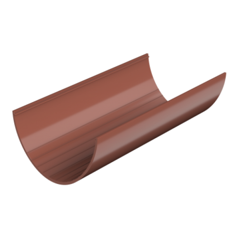 Желоб водосточный, Ø125 мм, Технониколь, L=3000 мм, цвет: Красный