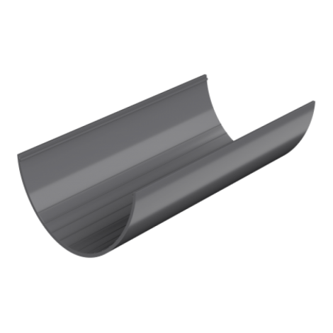 Желоб водосточный, Ø125 мм, Технониколь, L=3000 мм, цвет: Серый