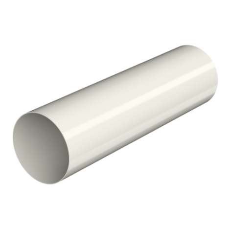 Труба водосточная, Макси, Ø100 мм, Технониколь, L=1000 мм, цвет: Белый