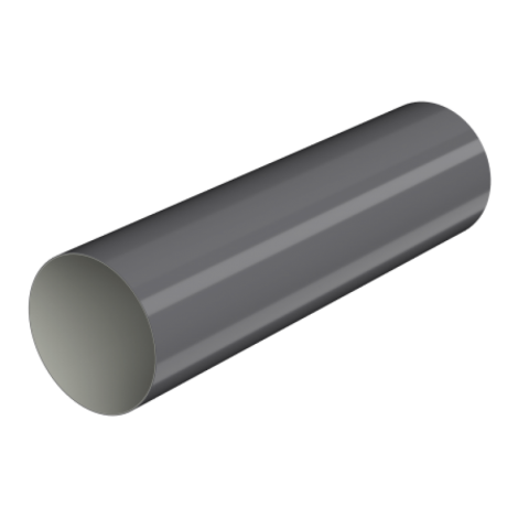 Труба водосточная, Макси, Ø100 мм, Технониколь, L=1000 мм, цвет: Графитово-серый