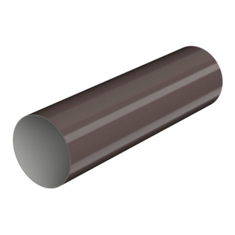 Труба водосточная, Макси, Ø100 мм, Технониколь, L=1000 мм, цвет: Коричневый