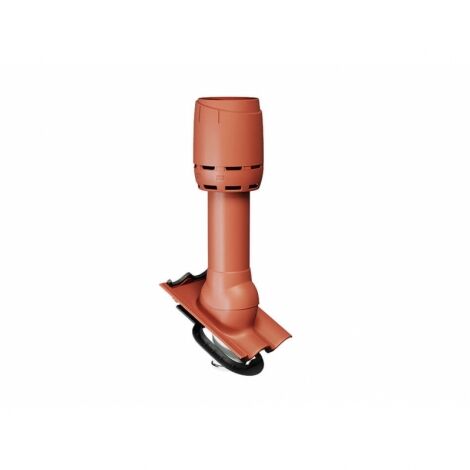 Дефлектор вытяжной вентиляции для волновой черепицы Braas Ø 110/700 мм, цвет: вишня