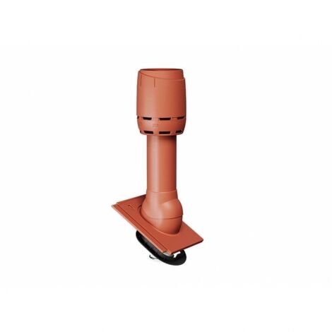 Дефлектор вытяжной вентиляции для плоской черепицы Braas Ø 110/700 мм, цвет: красный