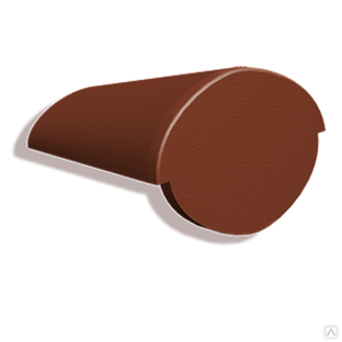 Цементно-песчаная черепица начальная коньковая Kriastak Classic цвет: Кирпично-красный 