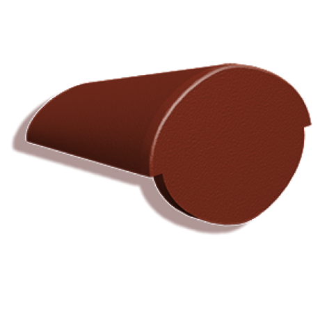 Цементно-песчаная черепица начальная коньковая Kriastak Classic цвет: Красный