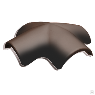 Цементно-песчаная черепица Х-образная Kriastak Antik цвет: Коричневый 