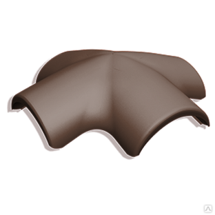 Цементно-песчаная черепица Х-образная Kriastak Classic цвет: Коричневый 