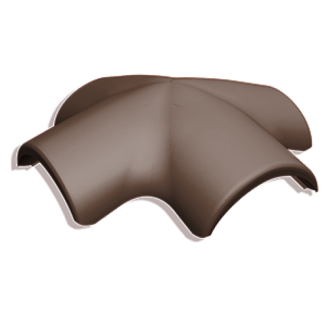 Цементно-песчаная черепица Х-образная Kriastak Classic цвет: Коричневый