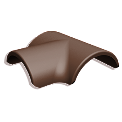 Цементно-песчаная черепица Т-образная Kriastak Classic цвет: Коричневый