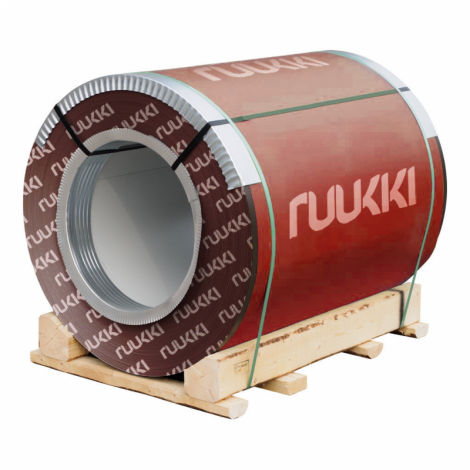 Штрипс Ruukki, 0.5 мм с полимерным покрытием GreenCoat Pural Matt BT,, цвет: RR 23