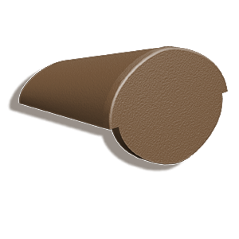 Цементно-песчаная черепица начальная коньковая Kriastak Lite, цвет: неокрашенный коричневый