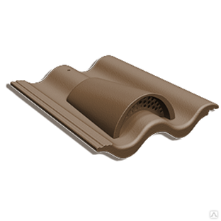 Цементно-песчаная черепица вентиляционная Kriastak Lite, цвет: неокрашенный коричневый 