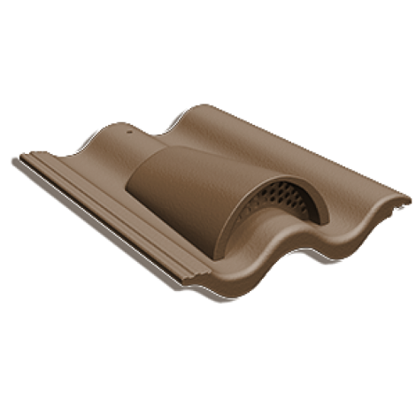 Цементно-песчаная черепица вентиляционная Kriastak Lite, цвет: неокрашенный коричневый