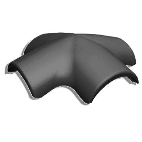 Цементно-песчаная черепица Х-образная Kriastak Lite, цвет: неокрашенный черный