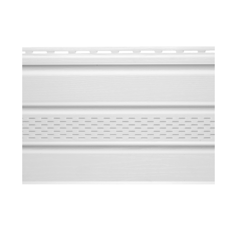 Софит Альта-Профиль, виниловый центральная перфорация, цвет: белый