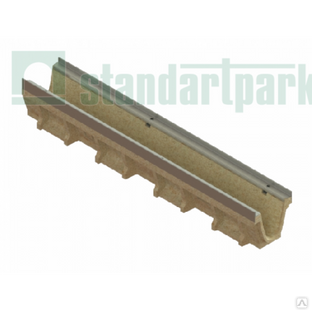Лоток водоотводный полимербетонный, Standartpark серия CompoMax Drive, DN 100, Н160 