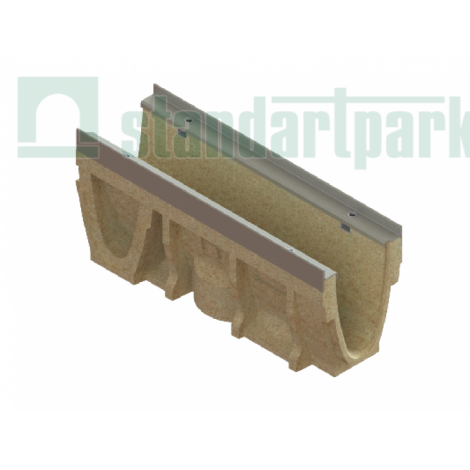 Лоток водоотводный полимербетонный, Standartpark серия CompoMax Drive, 0.5 м., DN 100, Н260