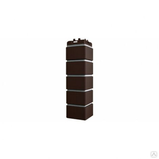 Угол Grand Line - Клинкерный кирпич, премиум, L=390 мм, цвет: шоколад 