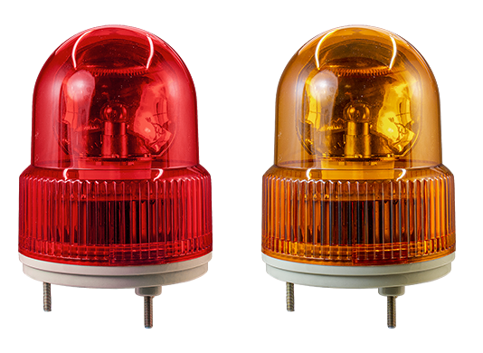 Лампа сигнальная ЛН-1122-В2 (Желтая без сирены, ~220В) крепёж плафона - резьба
