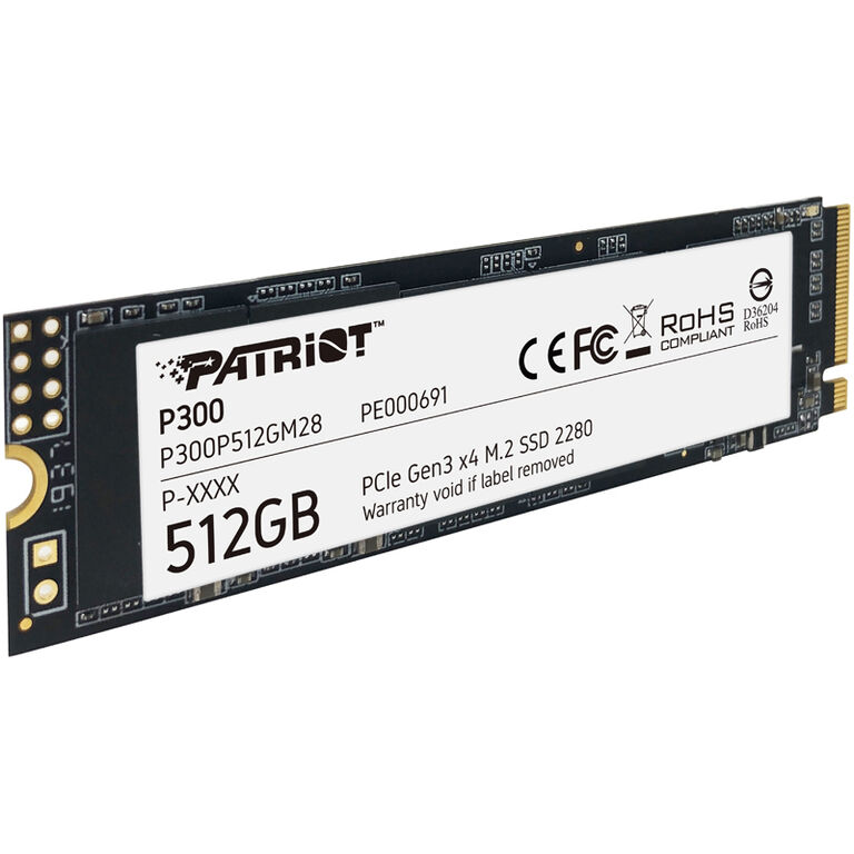 P300P512GM28, Диск SSD PATRIOT P300 M.2 2280 512GB PCIe NVMe 3.0 x4