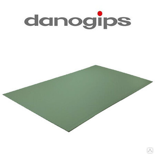 Danogips Гипсокартон влагостойкий 2500*1200*12,5 ( ПГВ-УК) /под 52шт 