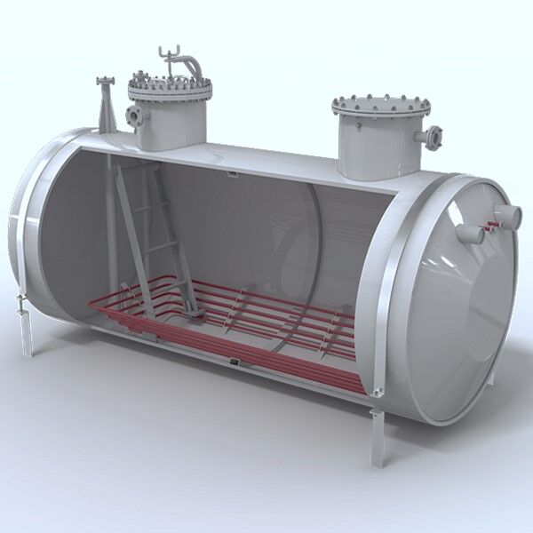 резервуар горизонтальный стальной подземный