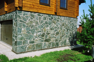 Камень природный Сланец темно-зеленый, размер L 10-35 см, d 1-3 см #1