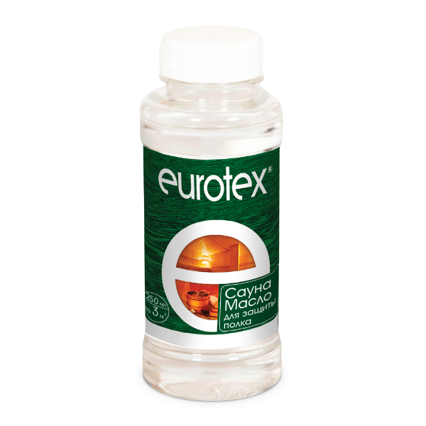 EUROTEX Масло для полка 0,25 л.; ведро 0,8 л. 2,5 кг.