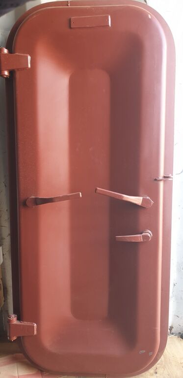Дверь судовая каютная, композитная с противопожарной решеткой, АМГ, левая, размер 1450х600, ч.262-03.354-01