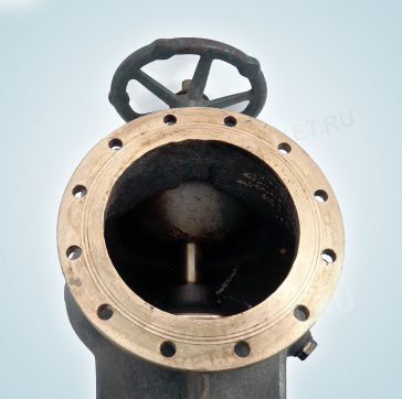 Кингстон клапанного типа фланцевый сальниковый, угловой, Ду-50, Ру-2, бронза, ч.527-35.1165-01
