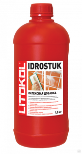 Латексная добавка для цементных затирочных смесей LITOKOL IDROSTUK (1,5 кг.)