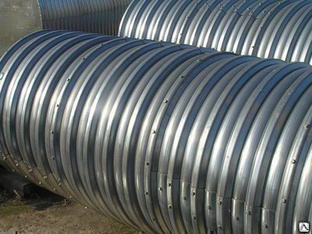 Гофрированные спиральновитые металлические трубы диаметр 2200, 3,5 мм 